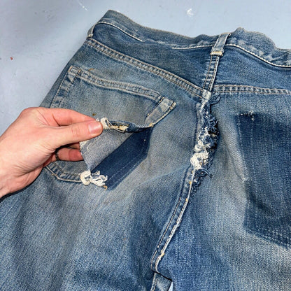 Levis 505 Big E Vintage 60s Redline Selvedge USA XX 1960s Jeans 501 Act 28x26