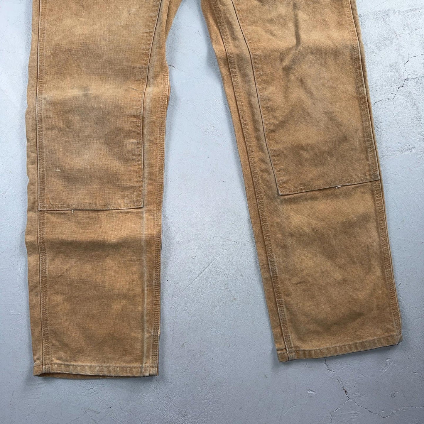 Carhartt VTG Double Knee Carpenter Pants B01 USA BRN Brown 32x34 Thrashed 30x33