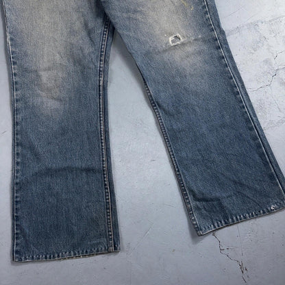 Levis 517 Vintage 80s USA Orange Tab Bootcut Flare Blue Worn Jeans Act 34x26