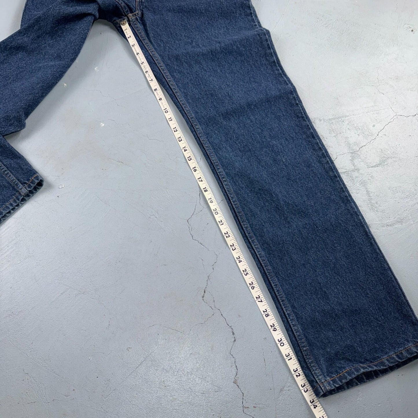 Levis 505 Vintage 90s Red Tab Straight Blue Jeans Med Was 34x34 Act 32x33