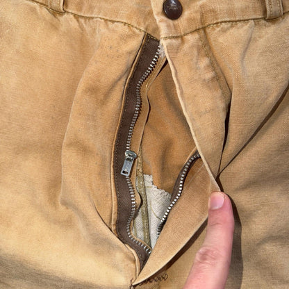 VTG 50s 60s Duxback Pants Falcon 28x27 Khaki Casual Creased Outdoor Rockabilly
