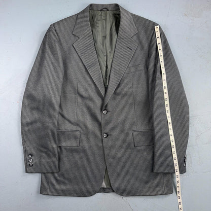 1960s 1970s VTG Mens 3 PC Suit 40 Jacket Coat Pants Gray Union Wool Rockabilly