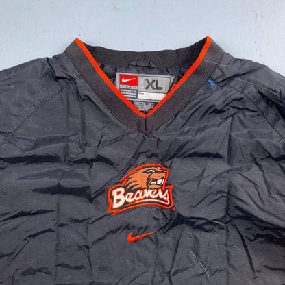 Nike VTG Oregon State University OSU Beavers Team Warm Up Jacket Center Swoosh