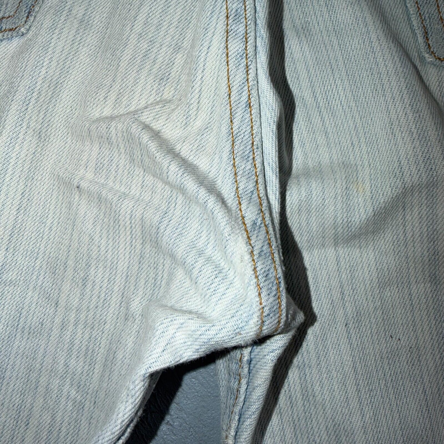 Levis 501 Vintage Y2K 90s XX Straight Leg Jeans Blue Light Wash Stripe Act 33x29