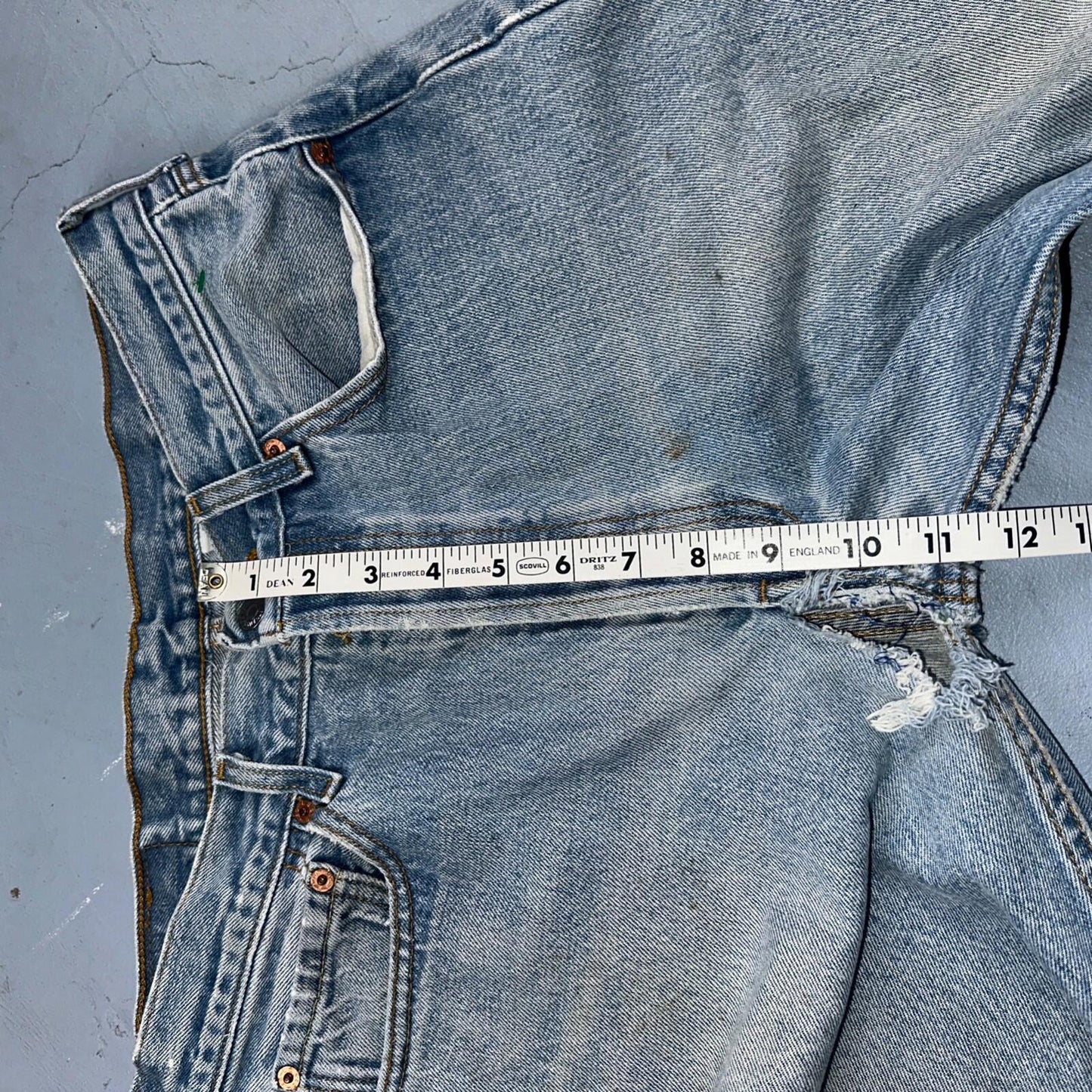 Levis 501 Vintage Y2K XX Straight Leg Jeans 33x36 Light Wash 2000s Act 31x31