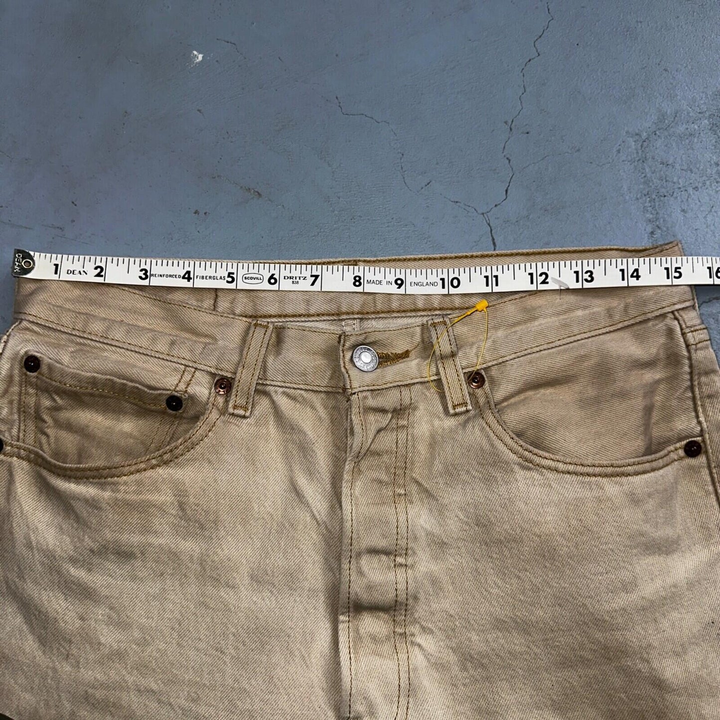 Levis 501 Vintage Y2K Mexico XX Straight Leg Jeans Beige Wash 32x32 Ac 31x28