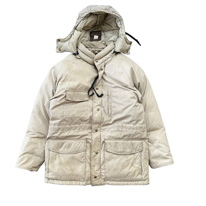 Vintage 1970s 1980s Eddie Bauer Goose Down Puffer Parka Jacket Tan Men's L 70s