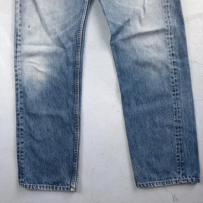 Levis 501 Vintage 80s USA XX Straight Leg Jeans Blue Light Wash 34x33 Act 32x29
