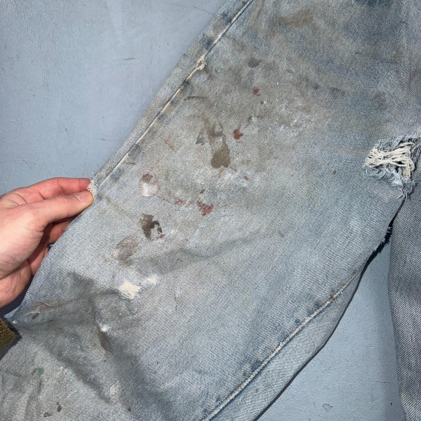 Levis 501 Vintage 80s Redline Selvedge USA XX Jeans Thrashed 32x36 Act 30x32