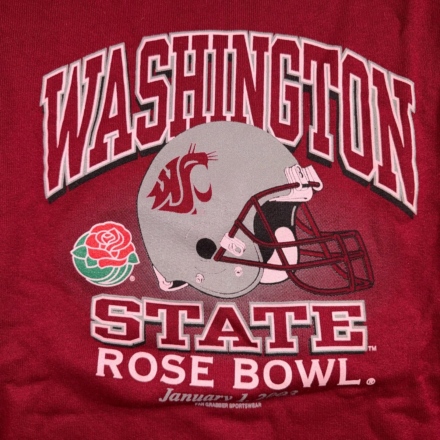 Vintage 7th Rose Bowl 2003 WSU Washington State Cougars Pullover Sweatshirt XL