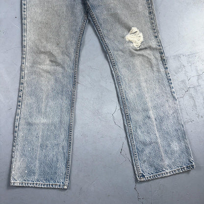 Levis 517 Vintage 80s USA Orange Tab Bootcut Flare Blue Worn Jeans Act 32x29