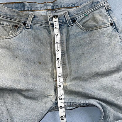 Levis 501 Vintage 90s XX Straight Leg Mexico Jeans 33x34 Light Wash Act 31x27