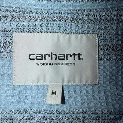 Carhartt Blue Striped Hinterland Foliage Iconic Mens M Camp Shirt VTG Style