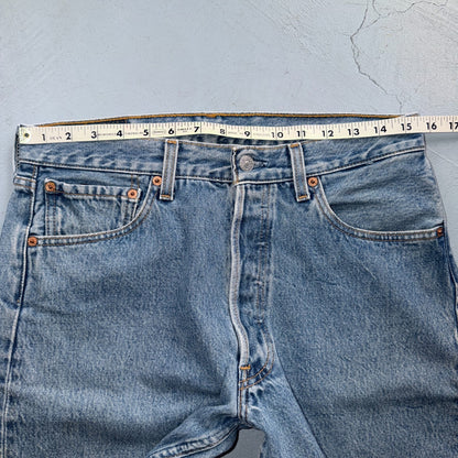 Levis 501 Vintage 90s Y2K XX Straight Leg Jeans Blue Light Wash 32x32 Act 31x30
