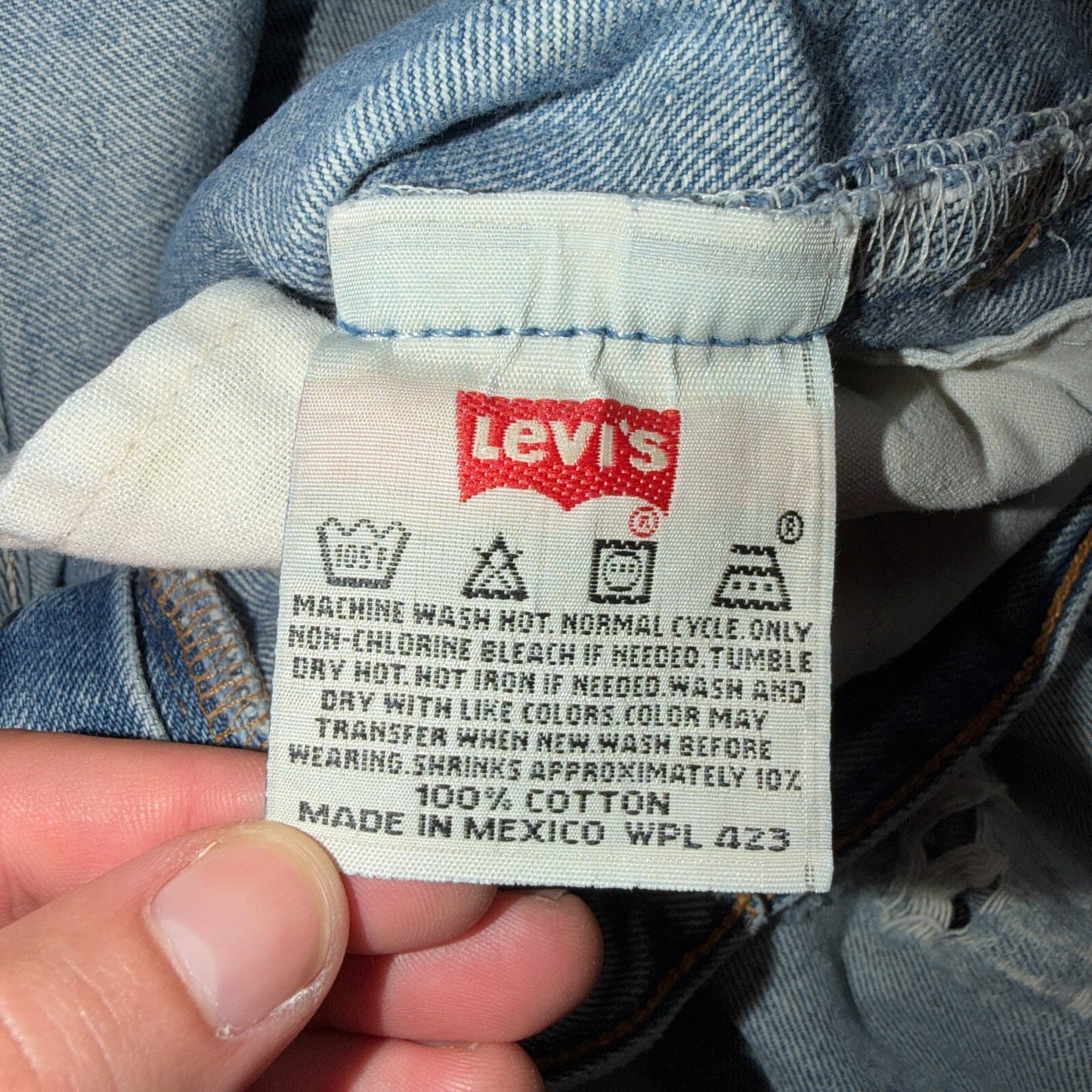 Levis 501 Vintage 90s Y2K XX Straight Leg Jeans Blue Light Wash 36x34 Act 34x29