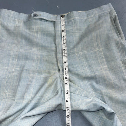 VTG Mens 3 PC Suit 44 Jacket Coat Pants Vest Plaid Rockabilly 70s Stained