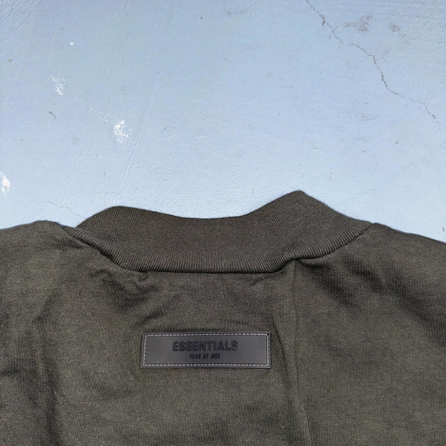 Essentials Fear Of God Brown Puff Print Logo Spell Our Men’s T Shirt XL Boxy