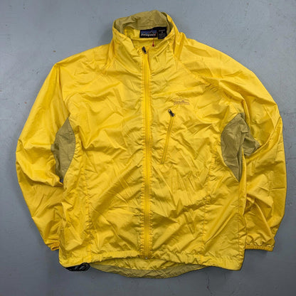 Patagonia Womens Jacket Yellow Medium Velocity Shell Windbreaker 90s VTG Hiking