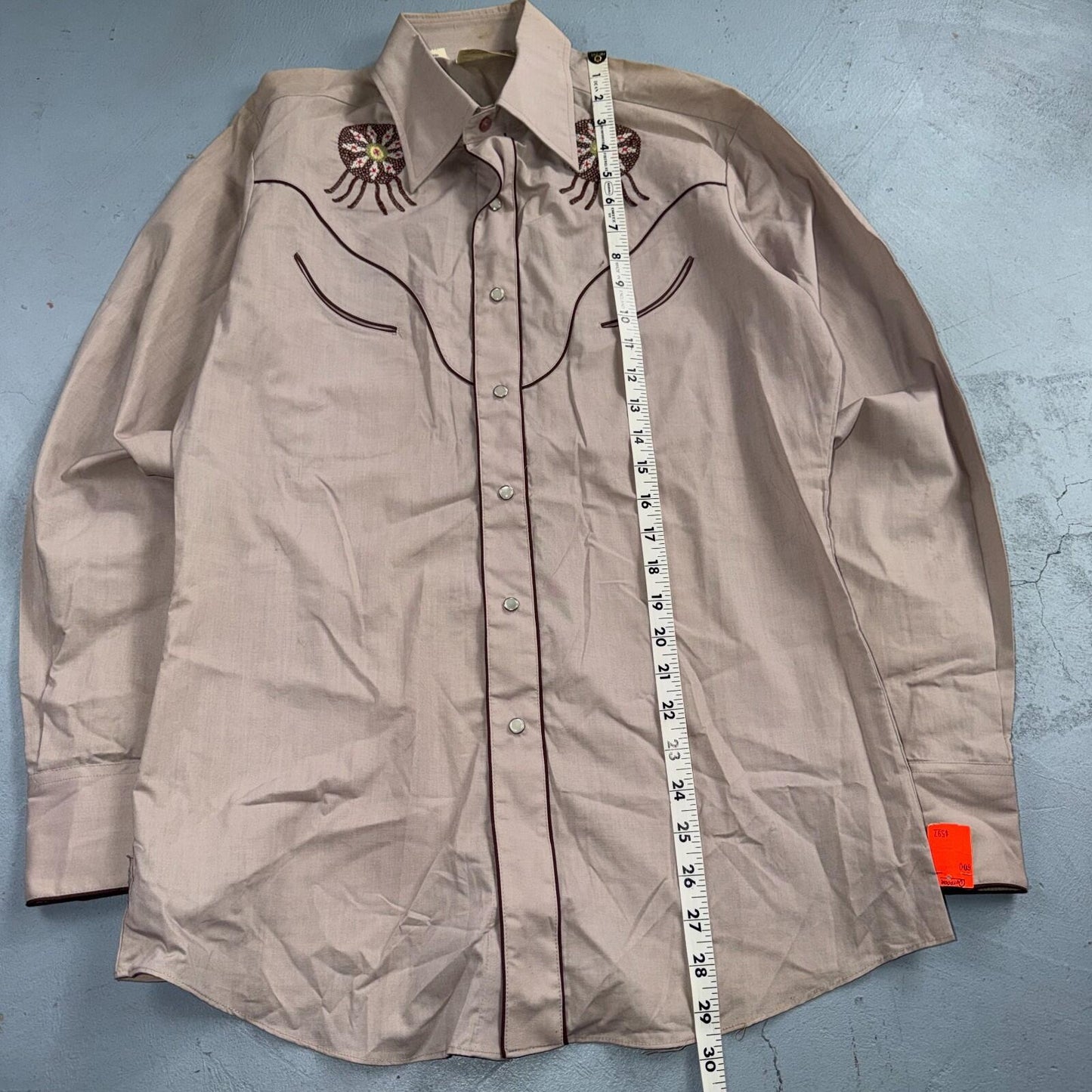 Kennington VTG Rocking K Ranchwear Shirt M Native Chief Pearl Snap Western 70s