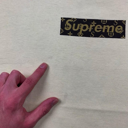 OG 2000 Supreme Louis Vuitton LV Monogram Box Logo T Shirt 100% Authentic VTG