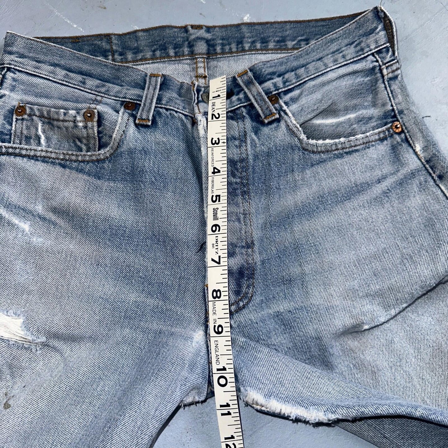 Levis 501 Vintage 80s Redline Selvedge USA XX Jeans Light Wash 30x34 Act 28X30