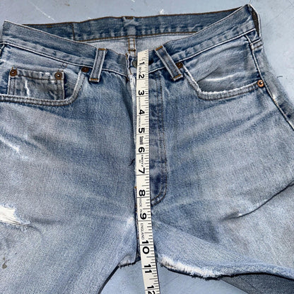Levis 501 Vintage 80s Redline Selvedge USA XX Jeans Light Wash 30x34 Act 28X30