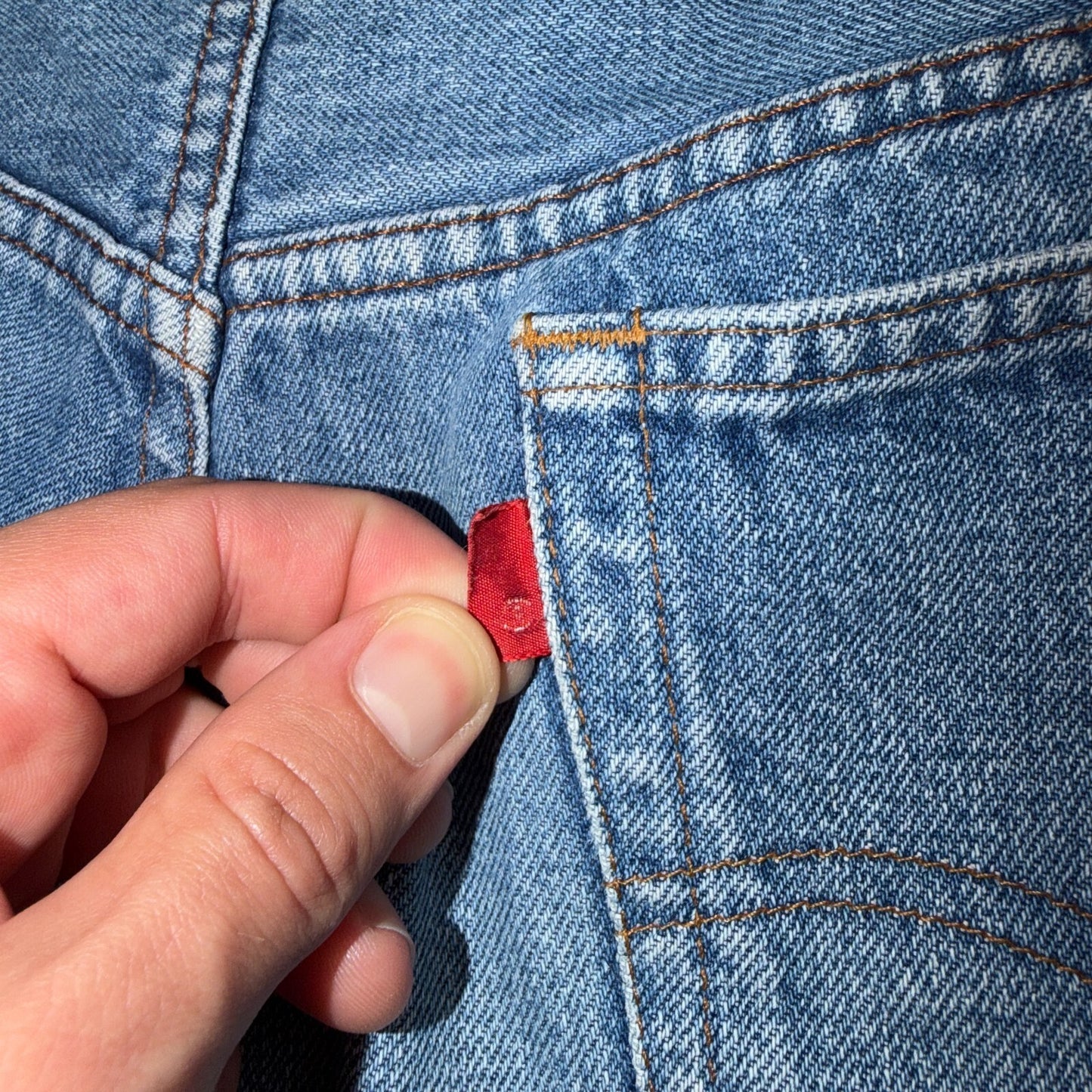 Levis 501 Vintage 80s Redline Selvedge USA XX Jeans Light Wash Act 33x32