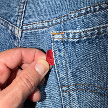 Levis 501 Vintage 80s Redline Selvedge USA XX Jeans Light Wash Act 33x32