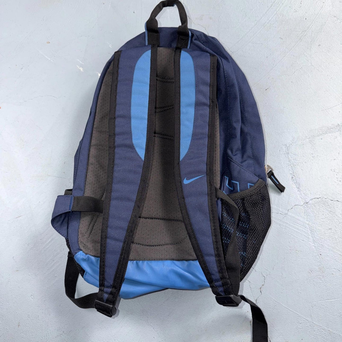 VTG Nike Backpack Blue Lots Of Pockets Gym Sports 90s Y2K Travel Carry On