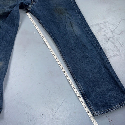 Levis 501 Vintage 90s USA XX Straight Leg Jeans Blue Dark Wash 40x32 Act 38x31