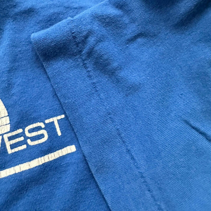 Hanes XL 50/50 Vintage T Shirt Rockwest Oregon PDX Blue Single Stitch Thrashed