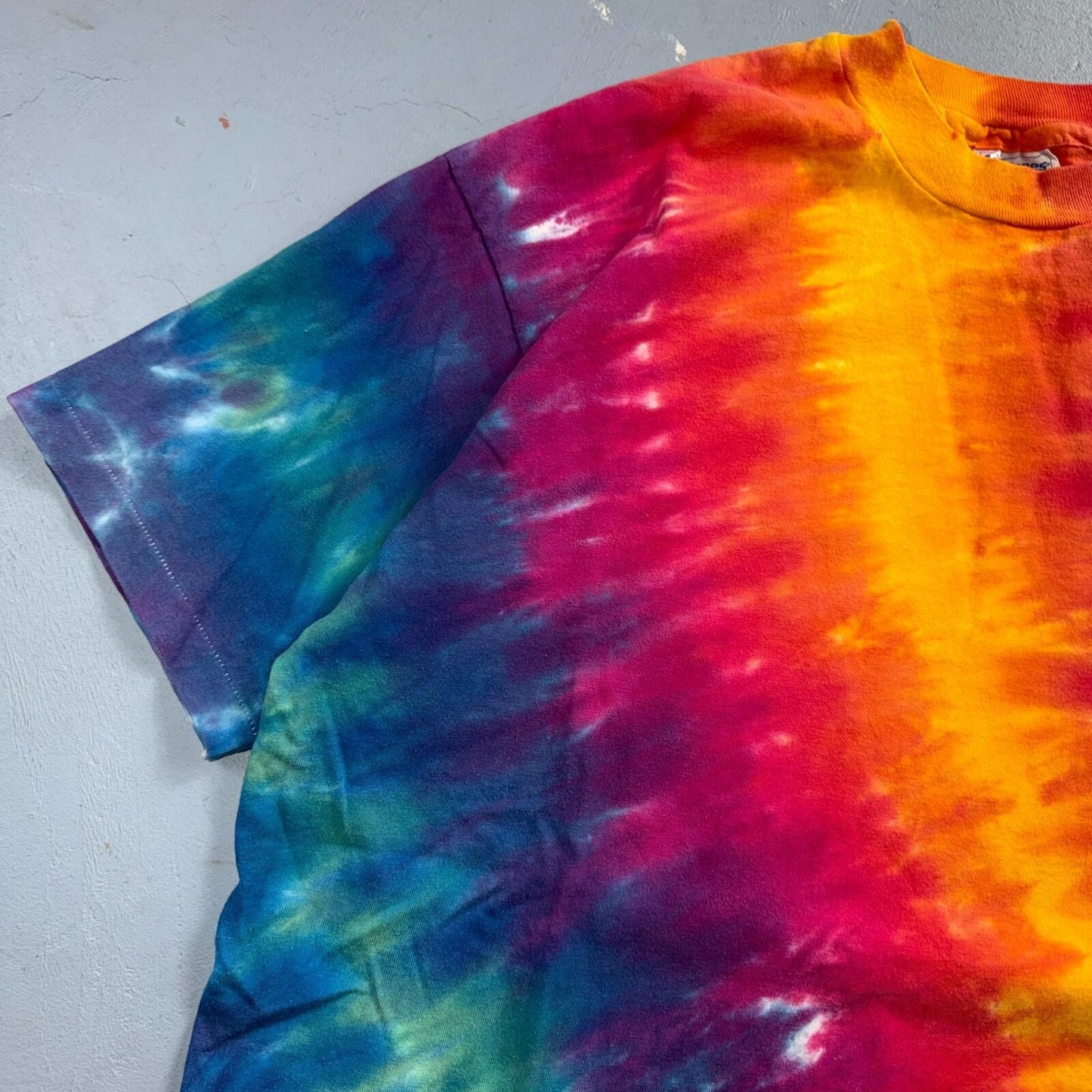 Hanes Beefy XL Tie Dye VTG T Shirt 1980s 80s Single Stitch Hippie Hipster Boho