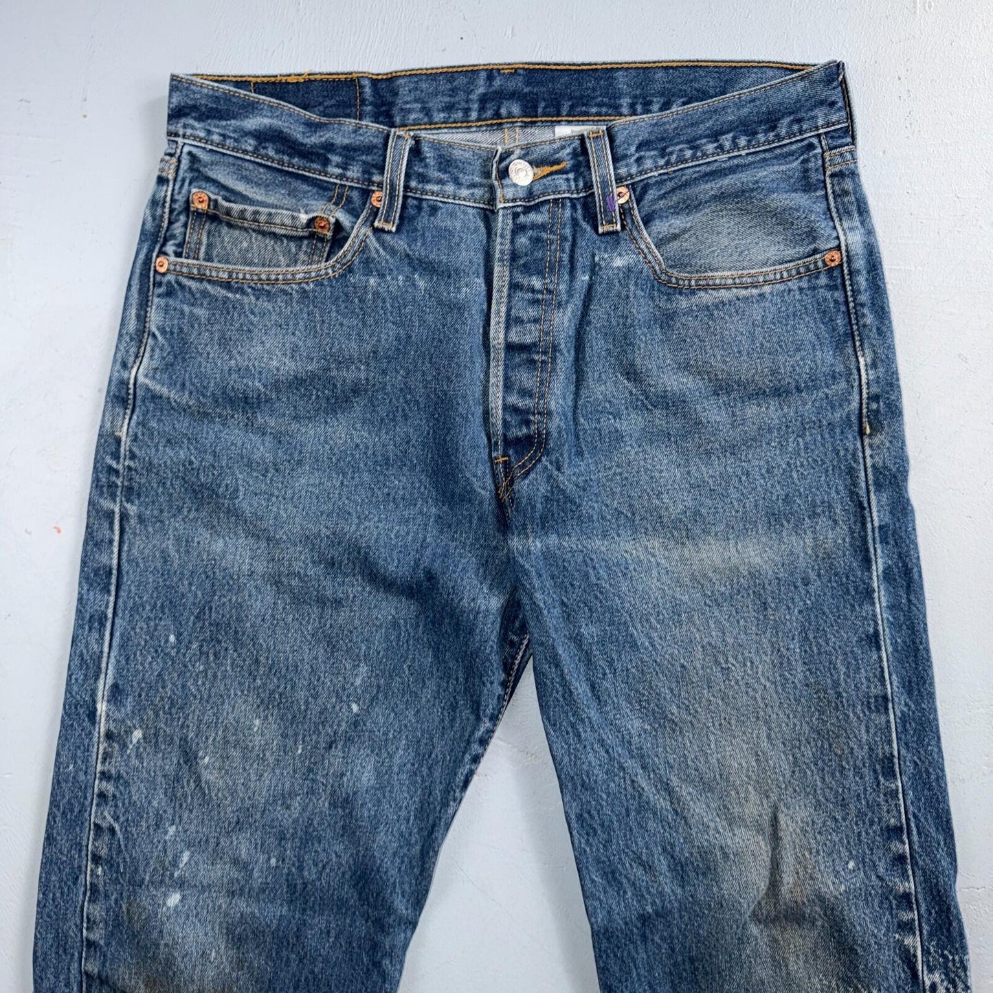 Levis 501 Vintage Y2K XX Straight Leg Jeans Blue Med Wash 34x33 Act 33x30