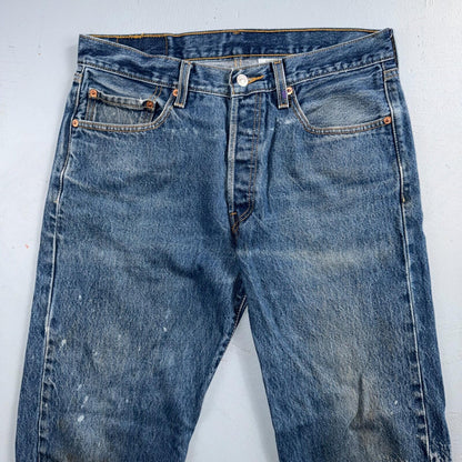Levis 501 Vintage Y2K XX Straight Leg Jeans Blue Med Wash 34x33 Act 33x30