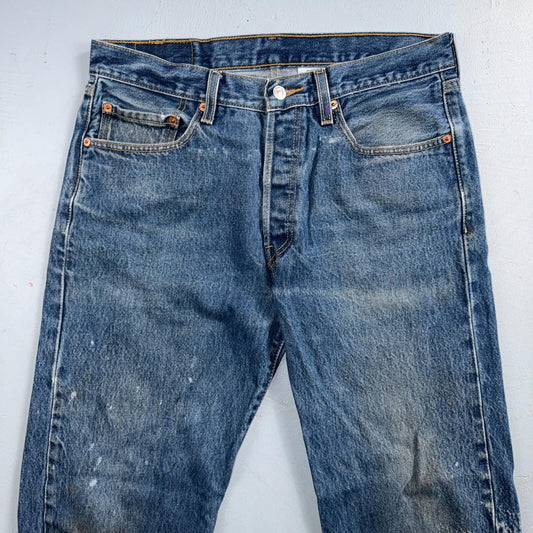Levis 501 Vintage Y2K XX Straight Leg Jeans Blue Med Wash 34x33 Act 33x30