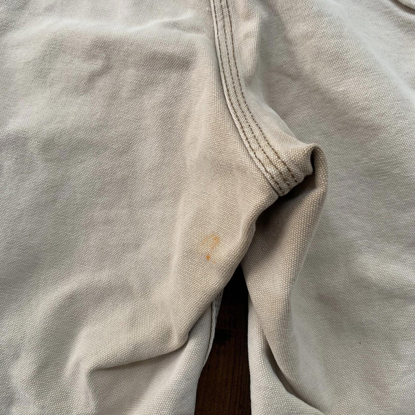 Vintage USA Made Carhartt Men's Thrashed Canvas Carpenter Shorts 90s Double Knee