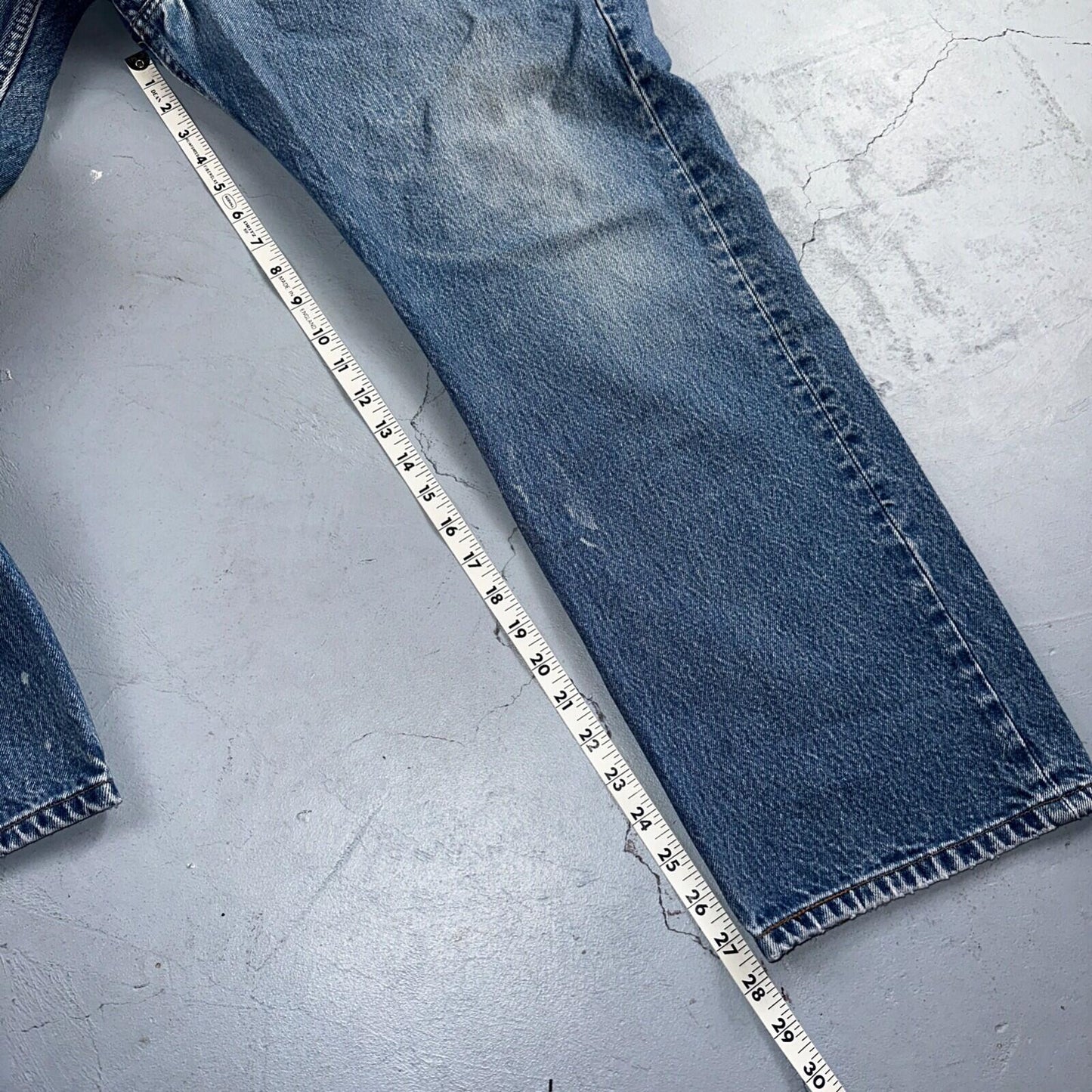Levis 501 Vintage 90s USA XX Straight Leg Jeans Blue Med Wash 42x32 Act 38x27