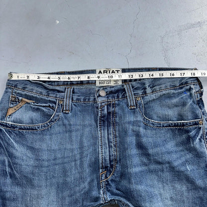Ariat Jeans Mens 36x34 Blue M4 Boot Cut Relaxed Coltrane Jeans Denim Medium Wash