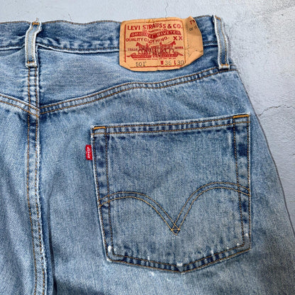 Levis 501 Vintage Y2K XX Straight Leg Jeans Blue Light Wash 36x30 Act 34x28