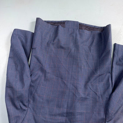 60s Pinstripe Blue Double Breasted Suit Jacket Wool 42 70s Navy Blue 1960s