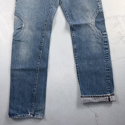 Levis 501 Vintage 80s Redline Selvedge USA XX Jeans Light Wash 32x36 Act 30x31