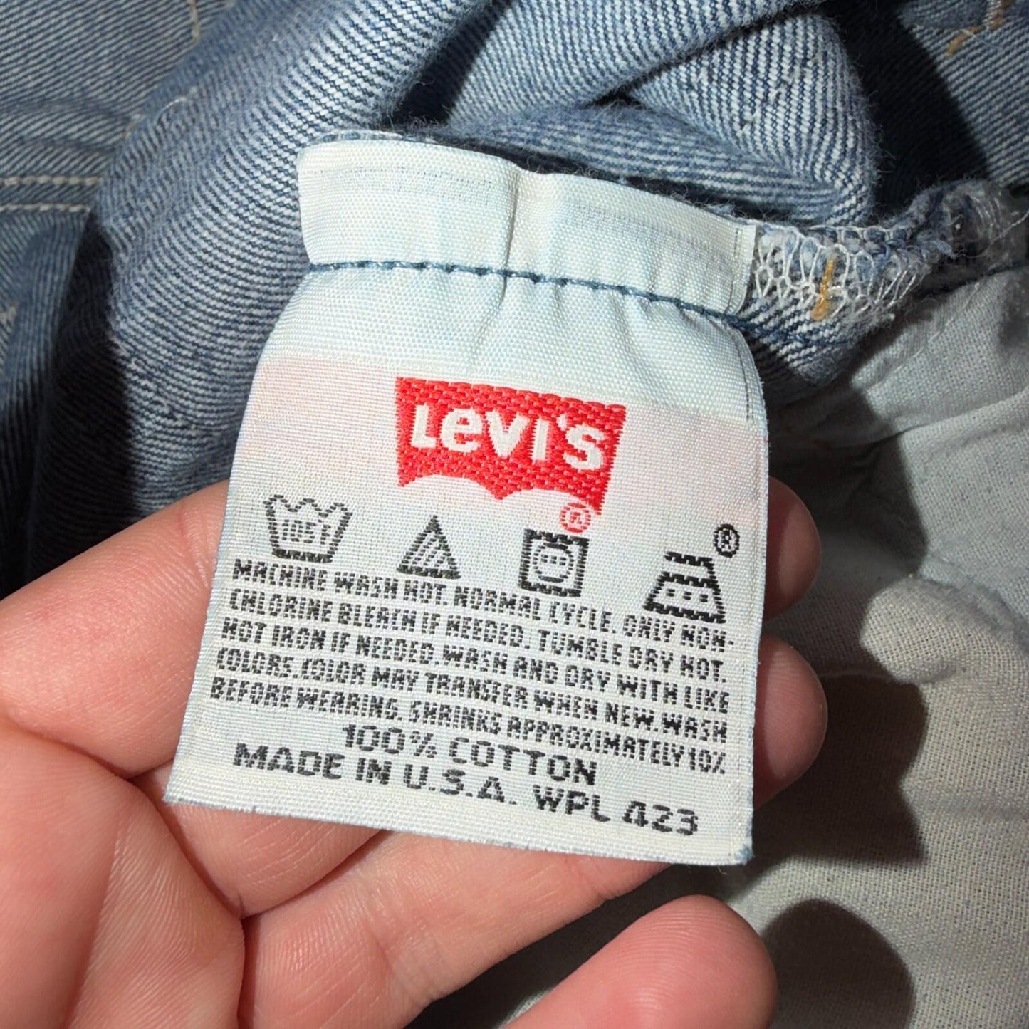 Levis 501 Vintage 90s USA XX Straight Leg Jeans Blue Thrashed 35x36 Act 33x32