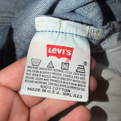 Levis 501 Vintage 90s USA XX Straight Leg Jeans Blue Thrashed 35x36 Act 33x32