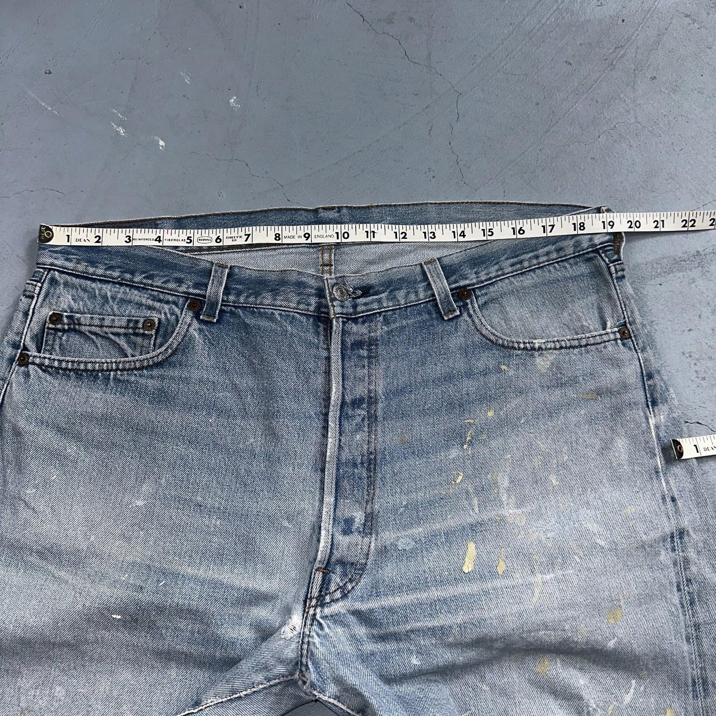 Levis 501 Vintage 80s Redline Selvedge USA XX Jeans Light Wash 40x33 Act 38x30