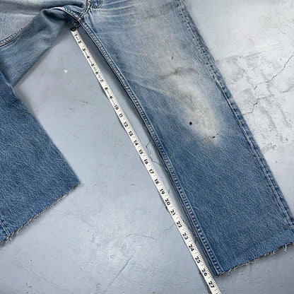 Levis 501 Vintage 90s USA XX Straight Leg Jeans Blue Light Wash 35x36 Act 32x27