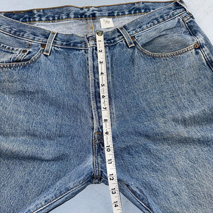 Levis 501 Vintage 90s Mexico Straight Leg Jeans Blue Light Wash 38x30 Act 37x31