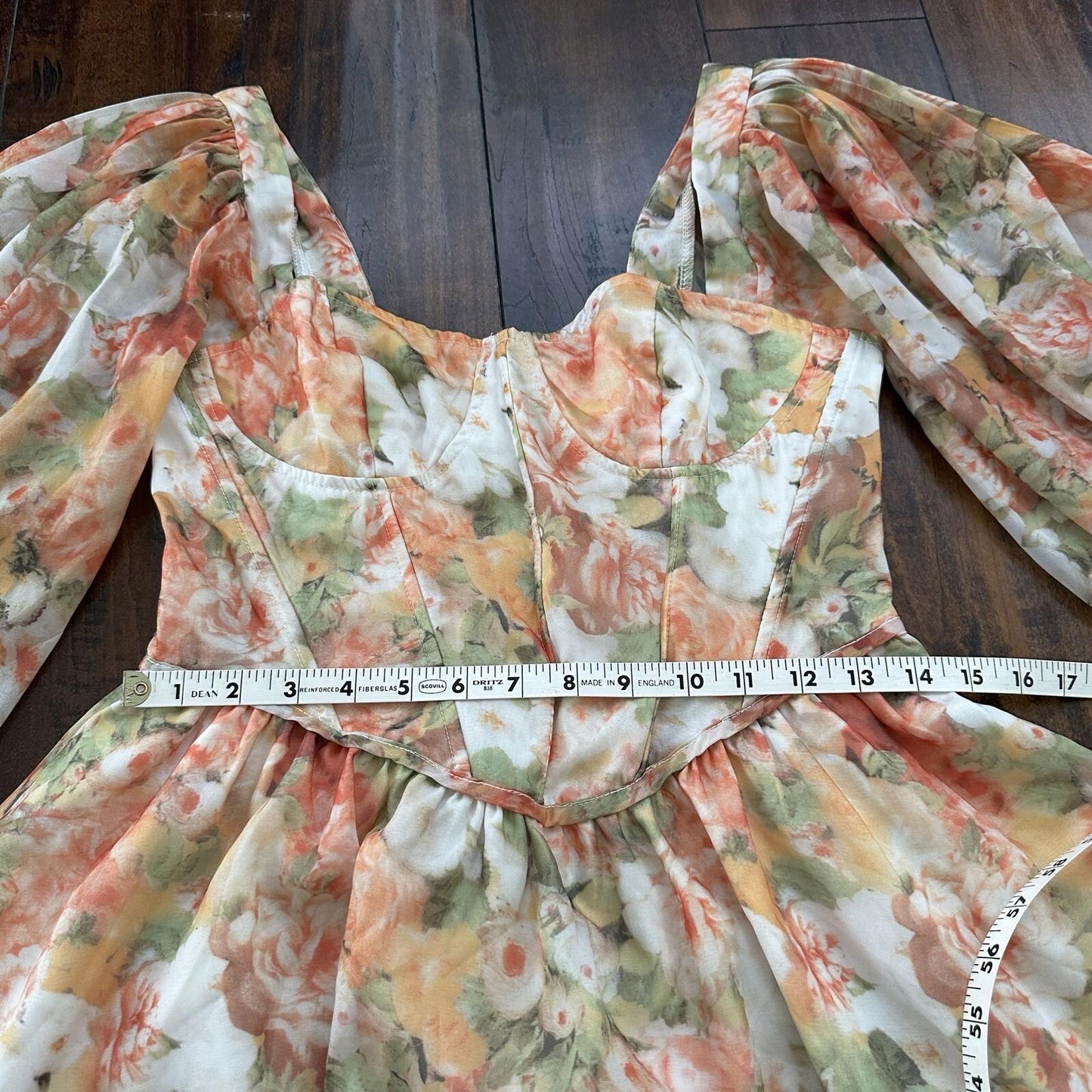 Floral Lantern Sleeve Mini Dress Hoop Skirt Halloween Sexy Vintage Style Hot