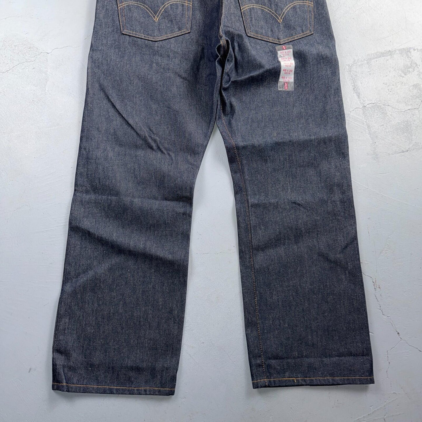Levis 501 Vintage Y2K Deadstock XX Straight Leg Jeans Black Dark Wash 40x30