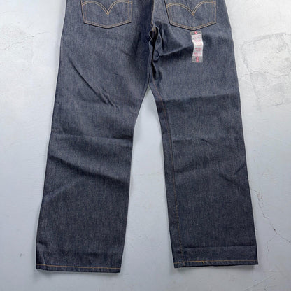 Levis 501 Vintage Y2K Deadstock XX Straight Leg Jeans Black Dark Wash 40x30
