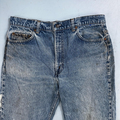 Levis 517 Vintage 80s USA Red Tab Bootcut Flare Blue Denim Jeans Act 34x30